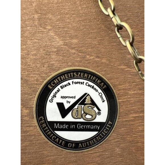 Vintage Black Forest German Cuckoo Clock – 8"x13" Handcrafted Wood - Picture 4 of 4